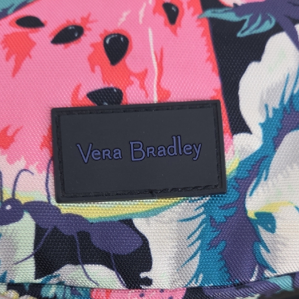 Vera Bradley Navy Floral Crossbody with Pink Watermelon Accent - Picture 2 of 9